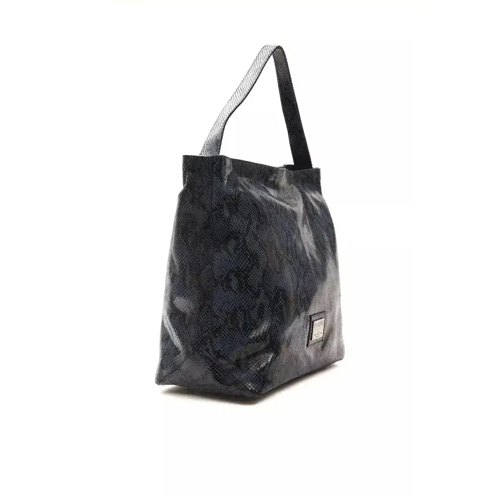 Pompei Donatella Blue Leather Women Shoulder Bag