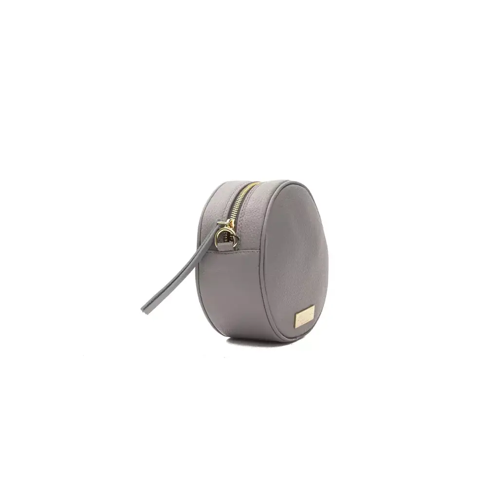 Pompei Donatella Gray Leather Women Crossbody - Crossbody tasker