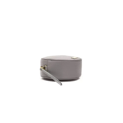 Pompei Donatella Gray Leather Women Crossbody - Crossbody tasker