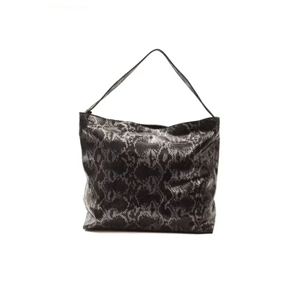 Pompei Donatella Gray Leather Women Shoulder Bag - Skuldertasker