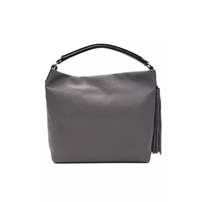 Pompei Donatella Gray Leather Women Shoulder Bag