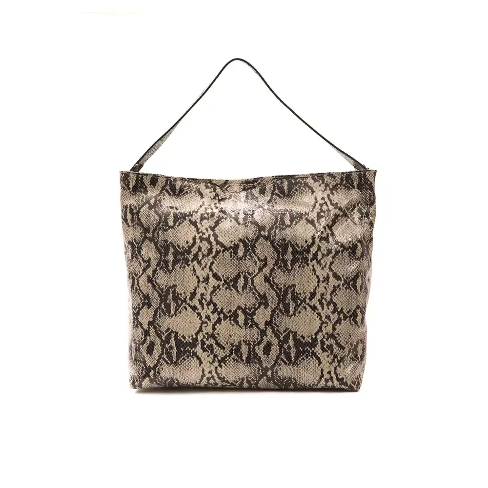 Pompei Donatella Gray Leather Women Shoulder Bag - Skuldertasker