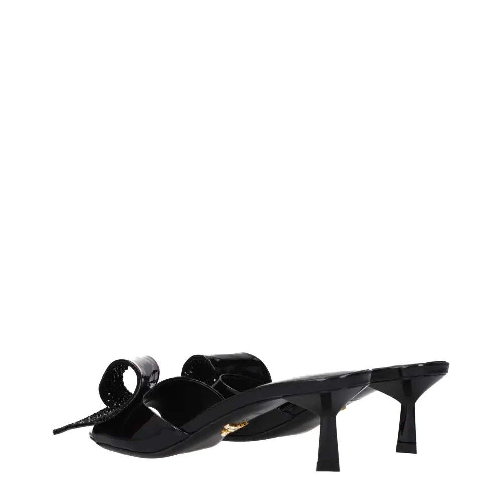 Prada Black Leather Sandals