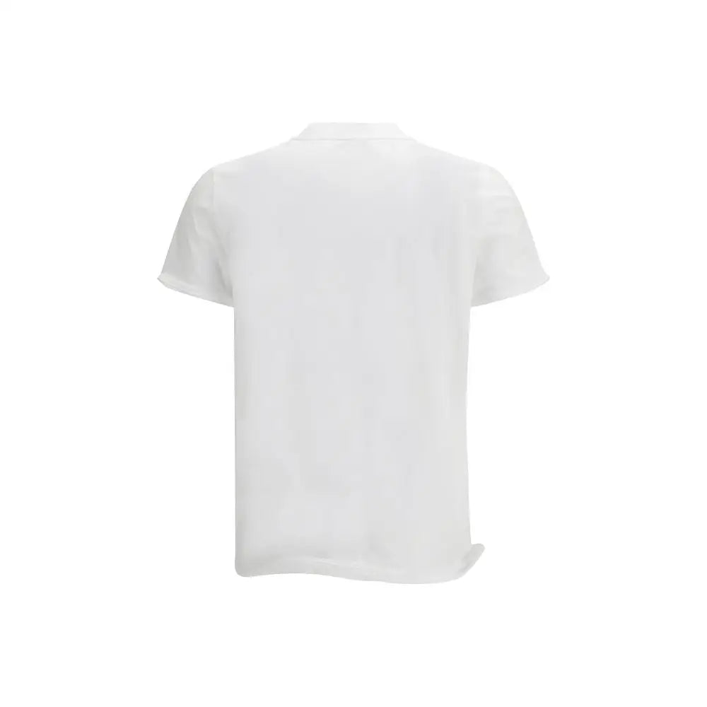 Prada white cotton t-shirt, short-sleeved med enkelt design