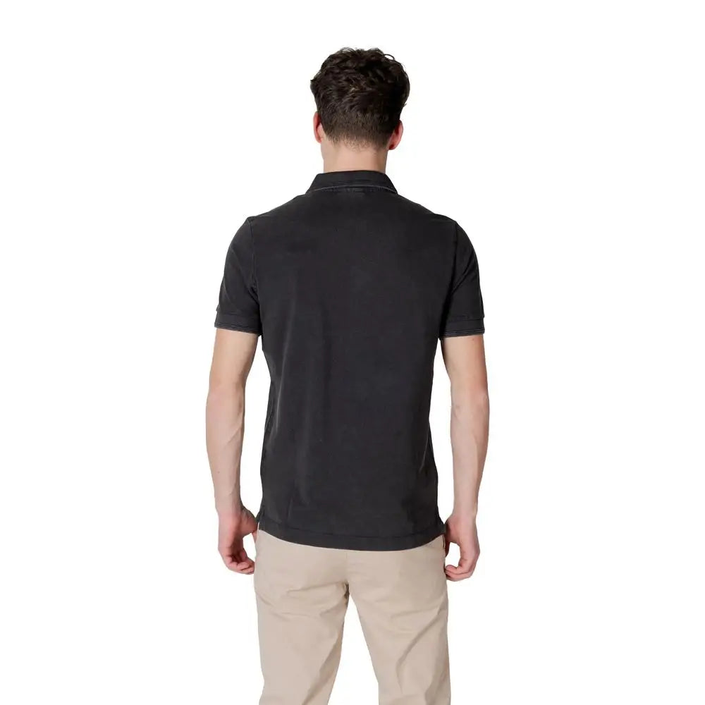 Replay Black Cotton Polo Shirt