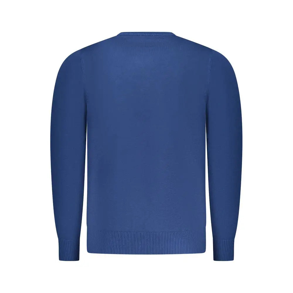 Flotte blå 100% originale Rifle Blue viscose herresweater med ribkant