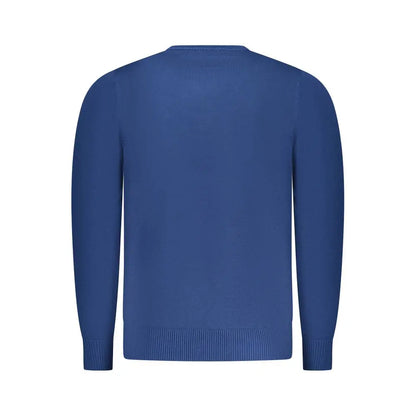 Flotte blå 100% originale Rifle Blue viscose herresweater med ribkant