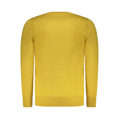 Solid mustard-yellow long-sleeved Rifle Giallo Viscosa knit sweater with ribbed cuffs