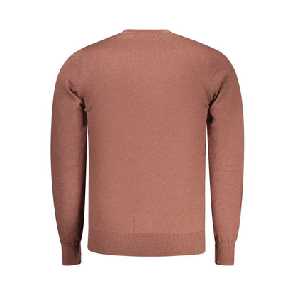 Rifle Marrone Poliestere herre sweater i blød dusty rose med crew neck og ribbet manchetter