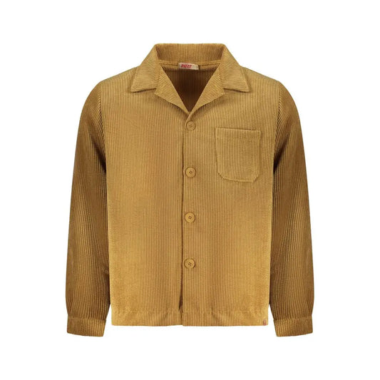 Rifle Marrone polyester herreskjorte i sennepsgul corduroy med klassisk krave