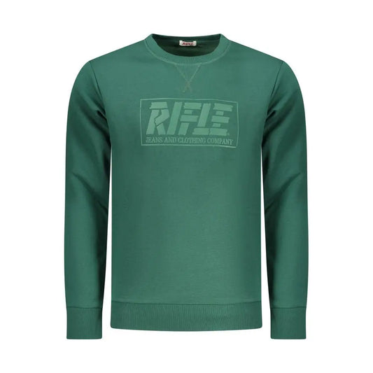 Rifle Rosso læder taske med mørkegrøn sweatshirt-logo