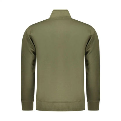 Olivengrøn Rifle Verde bomuldssweater med lynlås og ribkant, spar 30-70% på mode