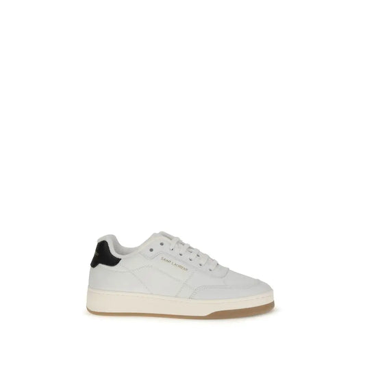 Saint Laurent SL/61 sneakers med hvid overdel og sort hælflap