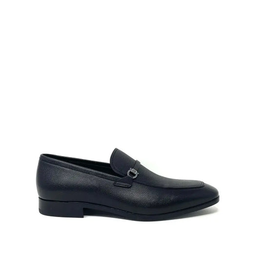Salvatore Ferragamo Black Calfskin Slip-On Loafers - Loafers