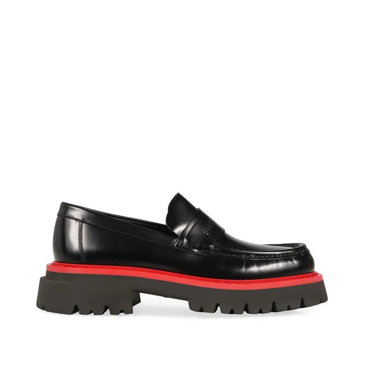 Salvatore Ferragamo Black Leather Platform Loafers - Loafers