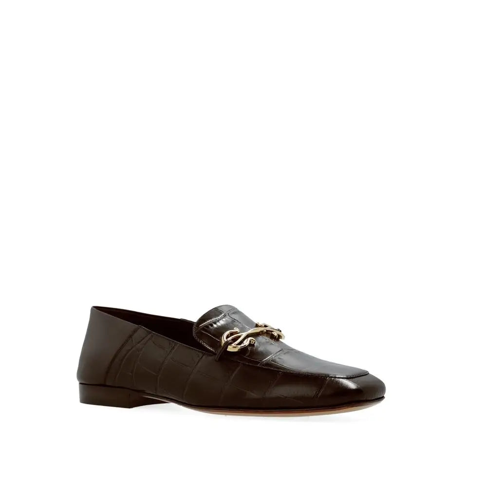 Salvatore Ferragamo Brown Calfskin Slip-On Loafers - Loafers
