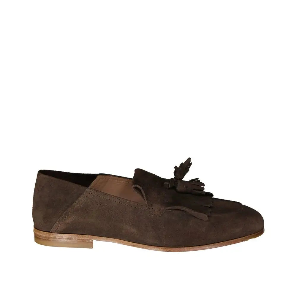 Salvatore Ferragamo Brown Calfskin Slip-On Loafers - Loafers