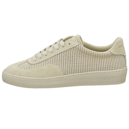 Beige Scotch & Soda low-top sneakers i suede og mesh, 100% originale brands