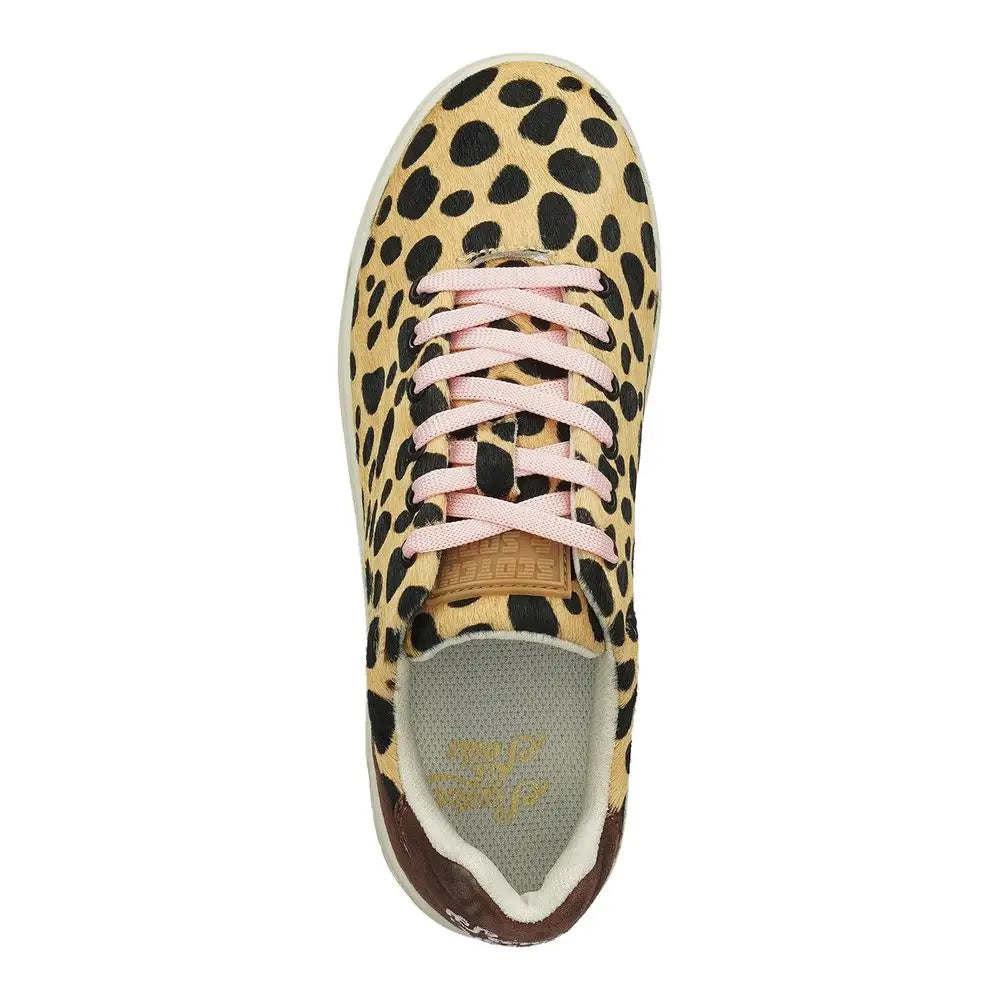 Scotch & Soda leopard-print top sneakers med pink snører og hvid gummisål, 100% originale brands