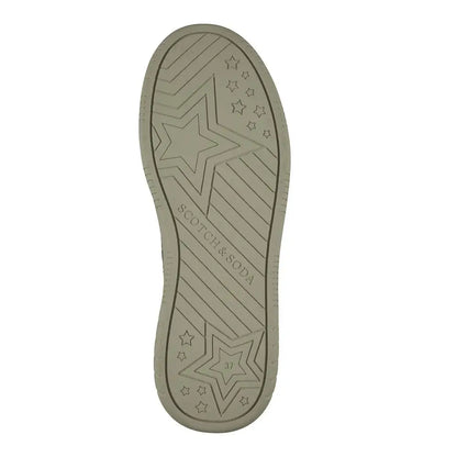Beige gummisål med stjernepræg og Scotch & Soda logo i top sneakers