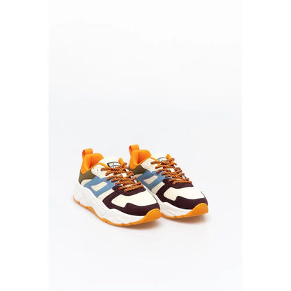 Scotch & Soda multicolor nylon chunky sneakers i hvid, marineblå og orange