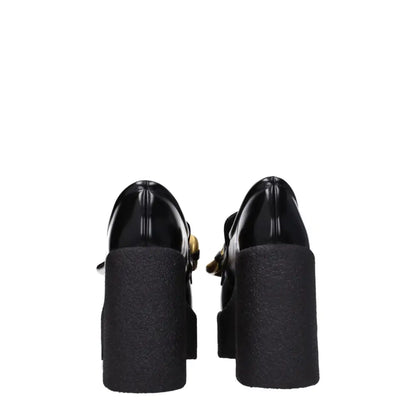 Stella McCartney Black Leather Platform Loafers