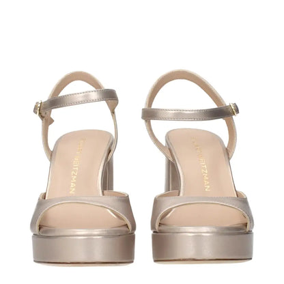 Stuart Weitzman Beige Leather Platforms