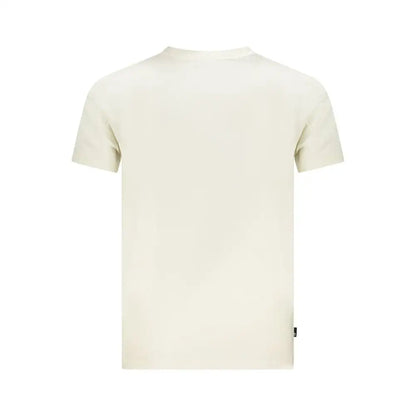 Timberland beige cotton t-shirt i cremfarvet bomuld med rund hals og korte ærmer