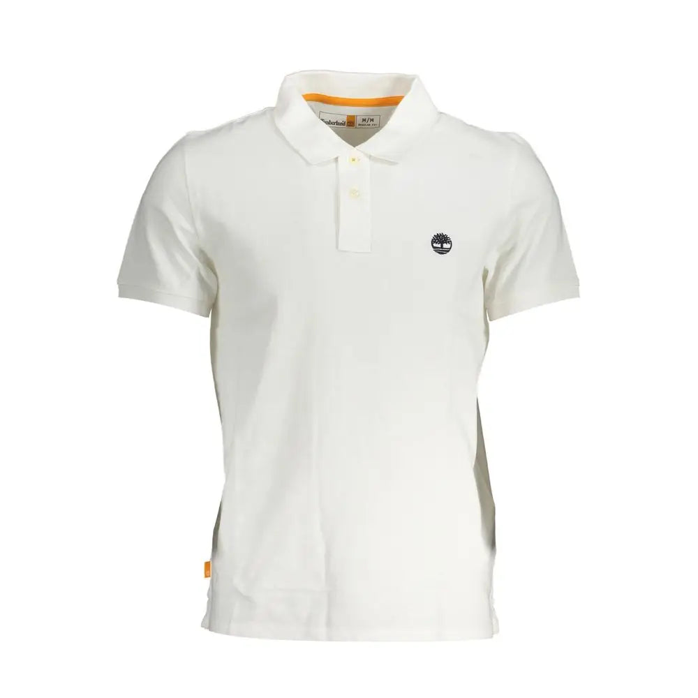 Timberland White Cotton Men Polo Shirt - S - Polo Shirts