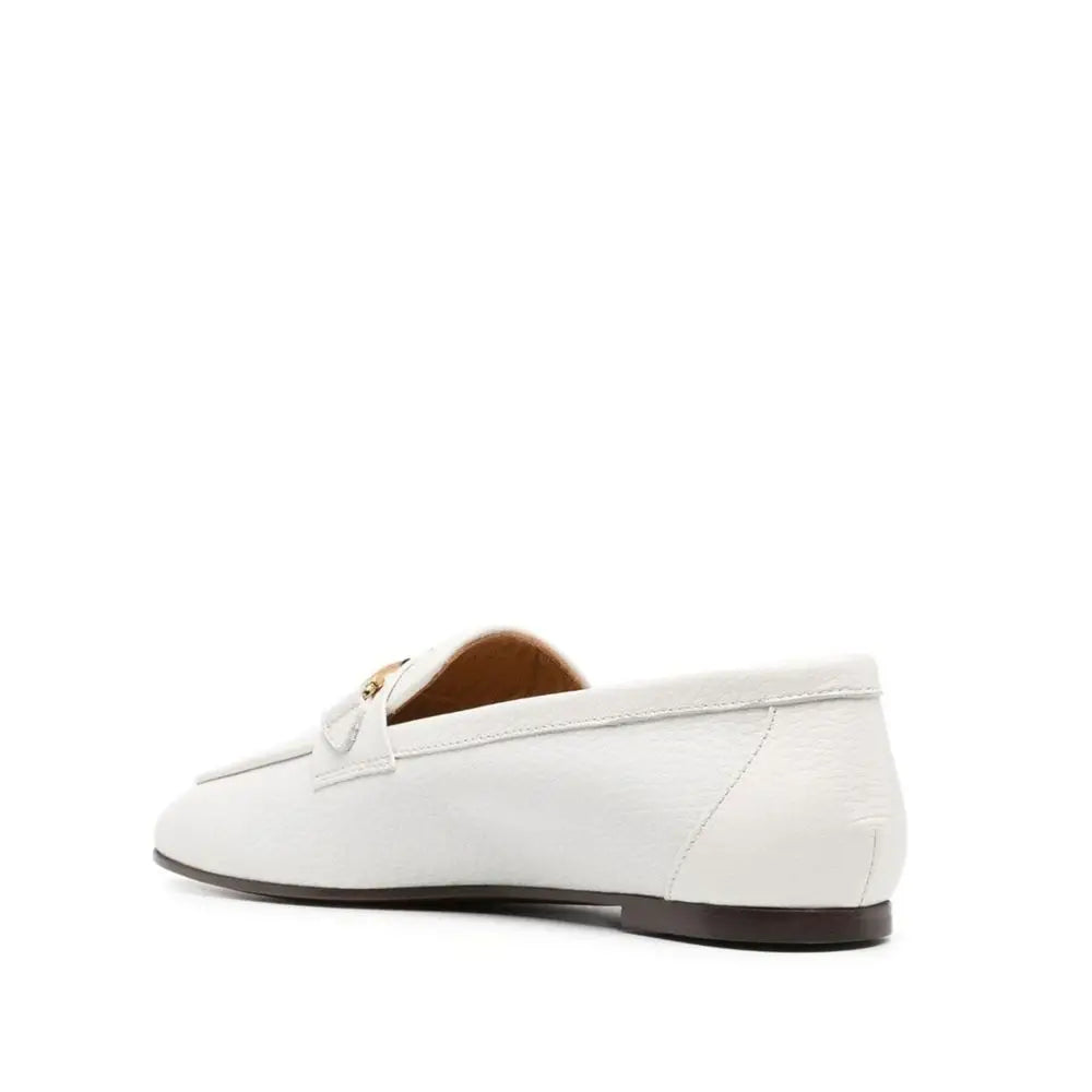 Tod’s White Calfskin Slip-On Loafers - Loafers