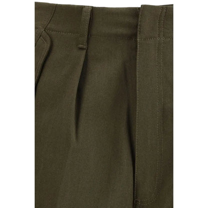 Tom Ford bicolor cargo pants in olive green pleated tailored fit