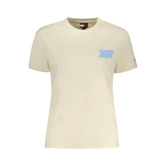 Tommy Hilfiger Beige Cotton Women Top - T-shirts