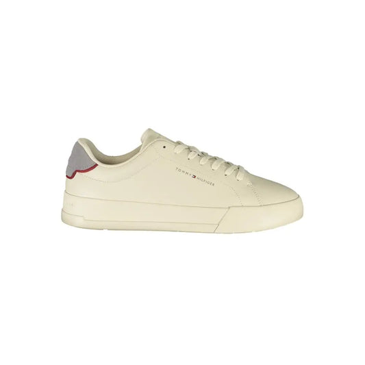 Tommy Hilfiger Beige Leather Men Sneakers - Sneakers