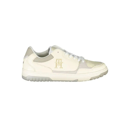 Tommy Hilfiger Beige Sports Sneakers with Unique Embroidery - Sneakers