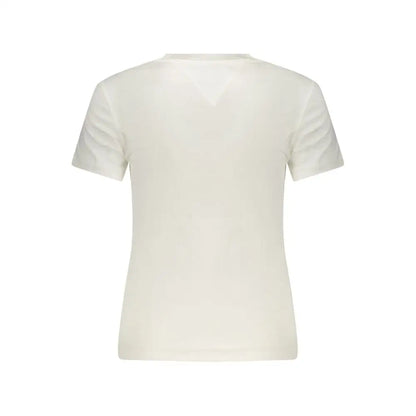 Tommy Hilfiger Bianco klassisk hvid bomuldst-shirt til kvinder