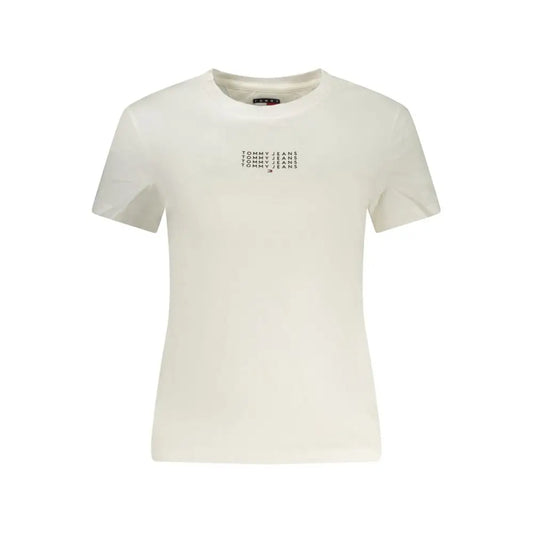 Tommy Hilfigers Bianco klassiske hvide t-shirt i bomuld