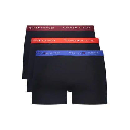 Tommy Hilfiger black cotton boxers med farverige taljebånd og logo