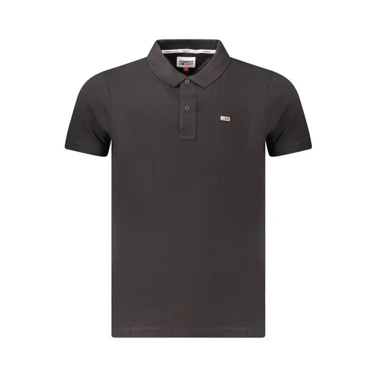 Tommy Hilfiger sorte polo t-shirt med klassisk krave og logo
