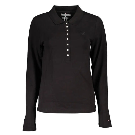 Tommy Hilfiger Black Cotton Polo Shirt - S - Polo Shirts