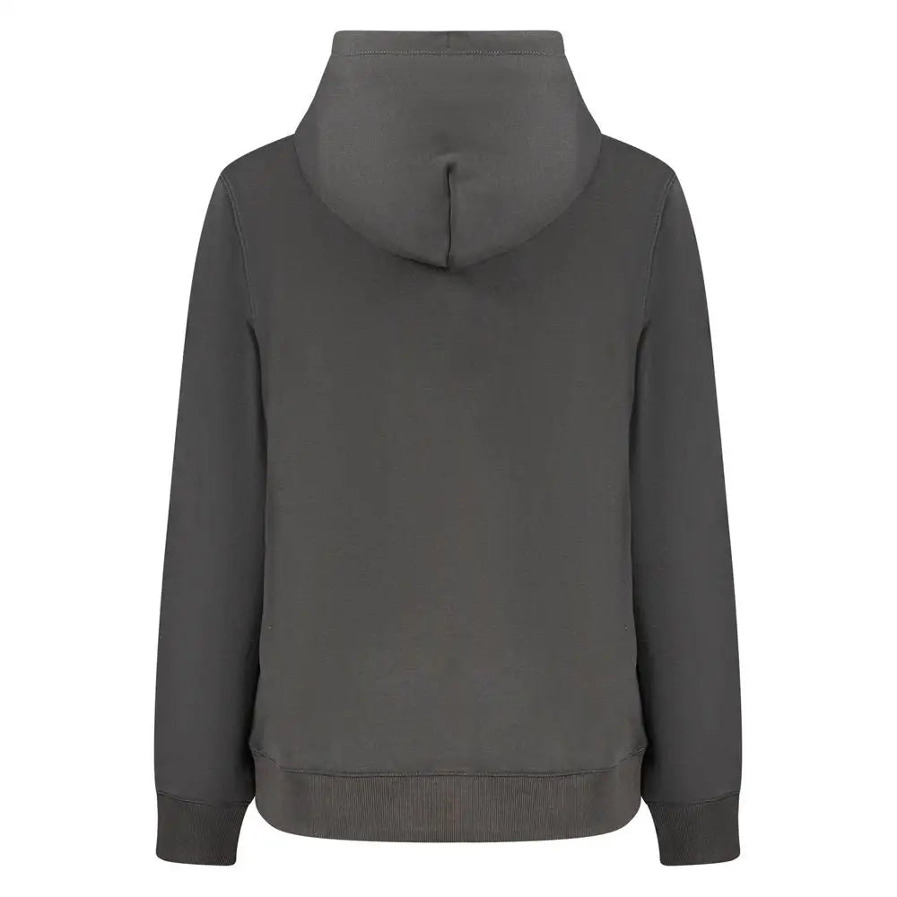 Tommy hilfiger black cotton sweatshirt med hætte i mørkegrå