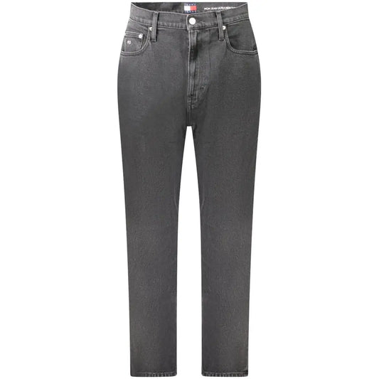 Tommy Hilfiger black cotton kvinders jeans i mørkegrå denim med femlommer design