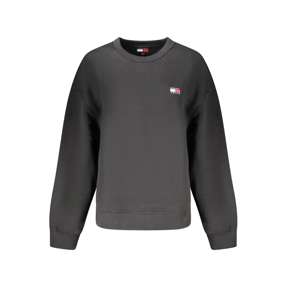 Tommy Hilfiger sort grå bomuldssweater med logo til kvinder