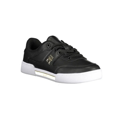 Tommy Hilfiger Black Leather Women Sneakers - Sneakers