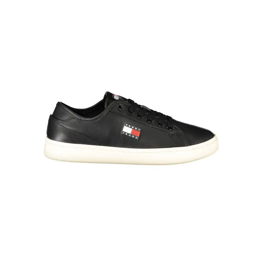 Tommy Hilfiger Black Leather Women’s Sneakers - Sneakers
