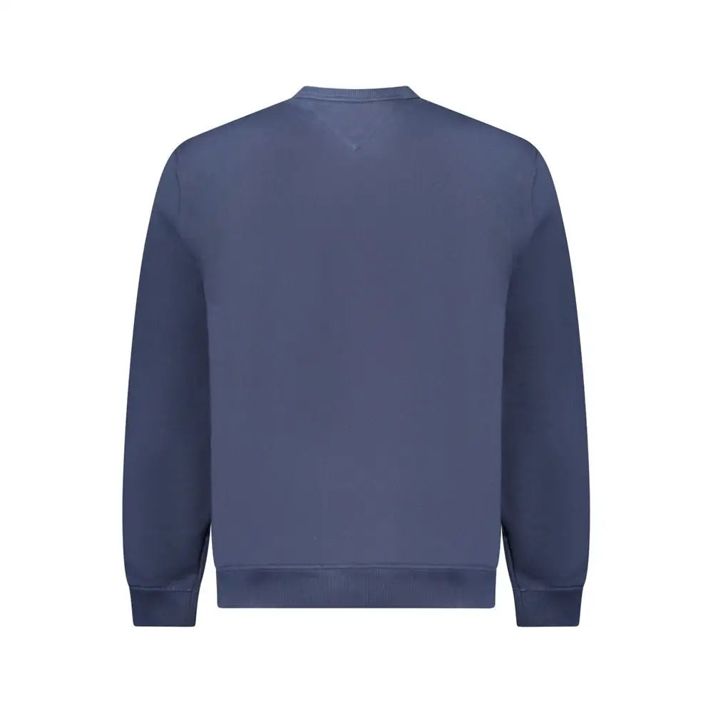 Tommy Hilfiger blå bomuld herresweater i marineblå crewneck