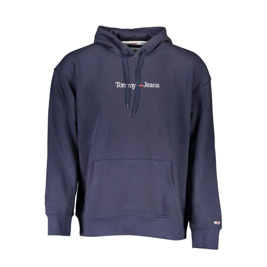 Tommy Hilfiger blå bomuldssweater med navy jeans-hoodie og logo