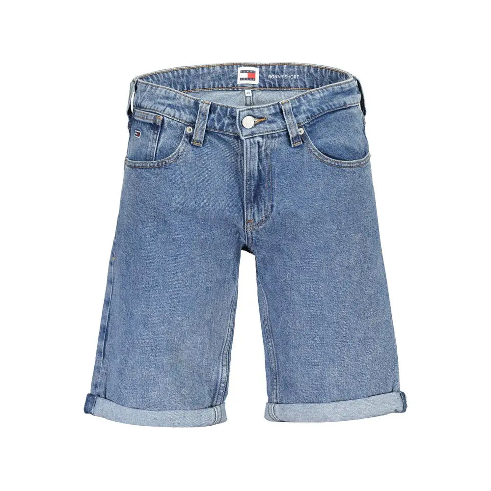 Tommy Hilfiger blue cotton shorts med lys vask og klassisk design