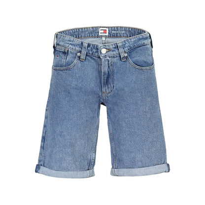Tommy Hilfiger blue cotton shorts med lys vask og klassisk design