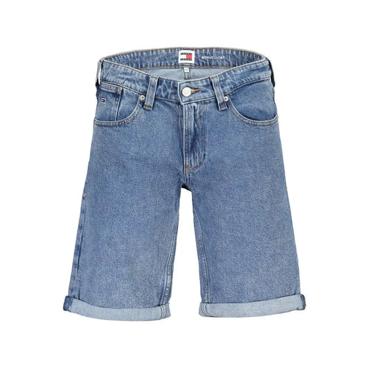 Tommy Hilfiger blue cotton shorts med lys vask og klassisk design
