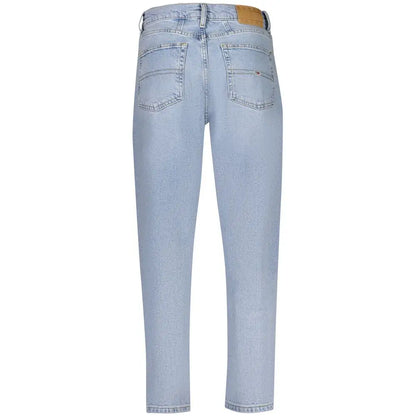 Tommy Hilfiger blue cotton kvindej jeans med lysvasket denim